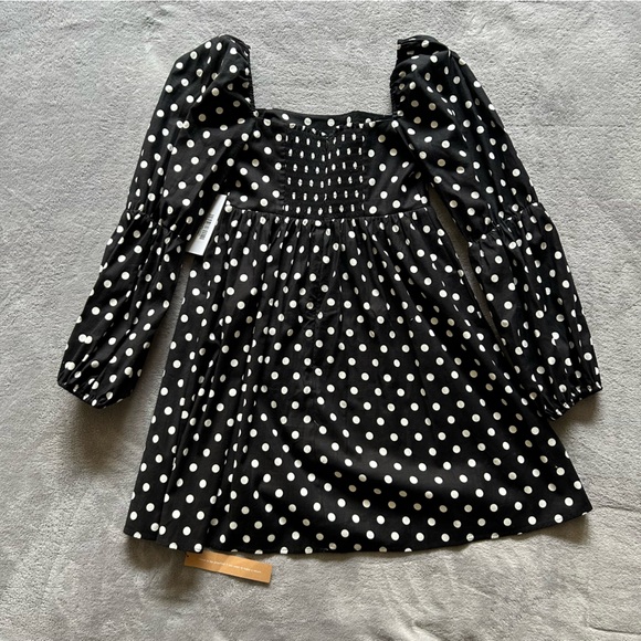 BNWT Reformation Michaela Organic Cotton A-Line Dress in Bettie Polkadot - Picture 7 of 7